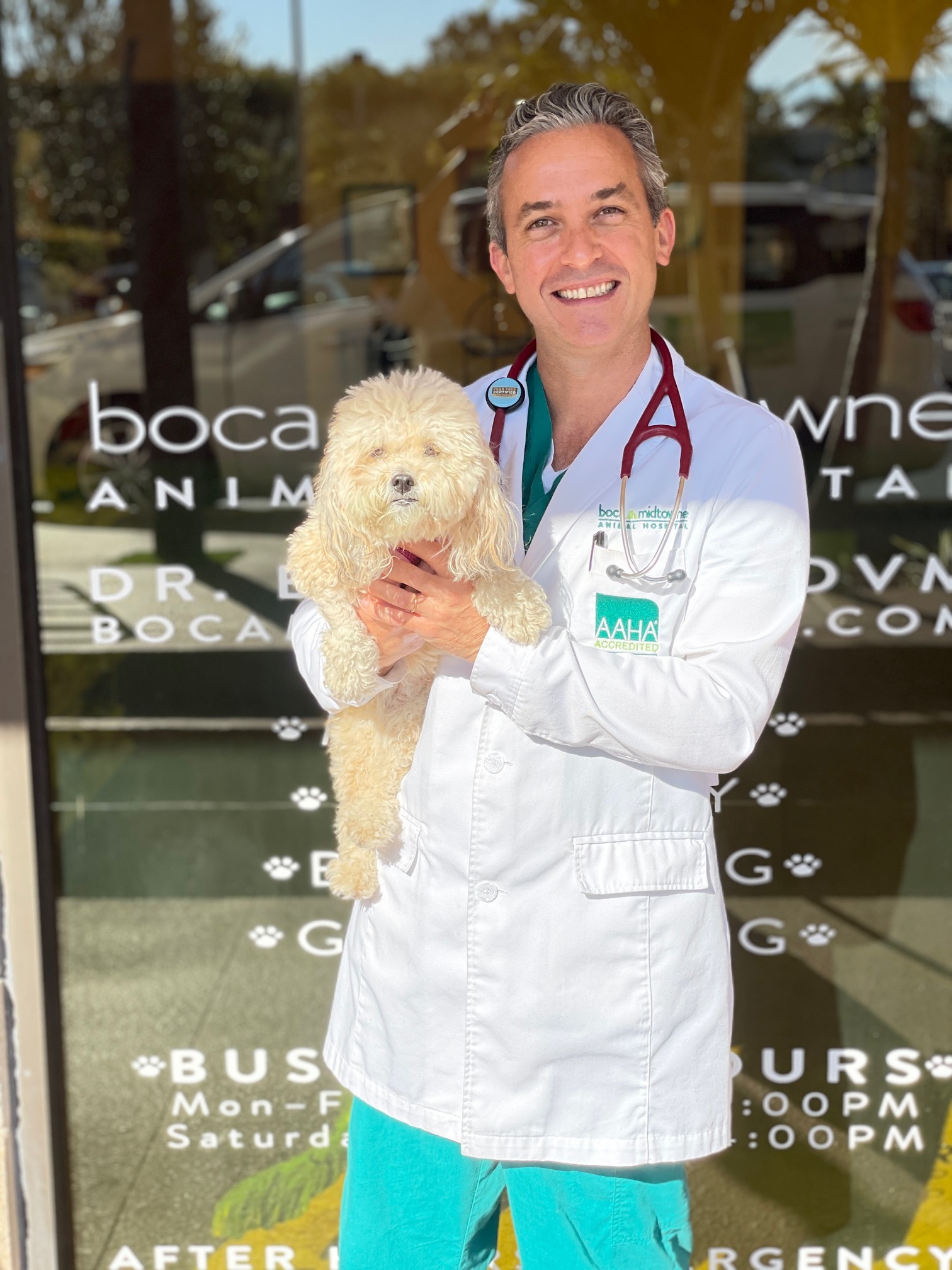 Behind-the-scenes photo from Boca Midtowne Animal Hospital veterinary team